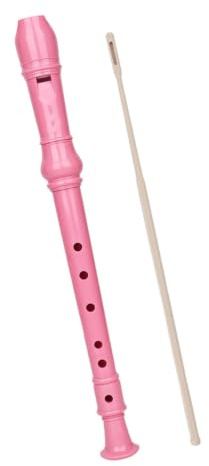 Blockflöjt Tysk Sopranblockflöjt 6 Eller 8-håls Lätt Att Spela | Stämning av hög tonhöjd: Klart och ljust ljud för övning.(Pink 6-hole)