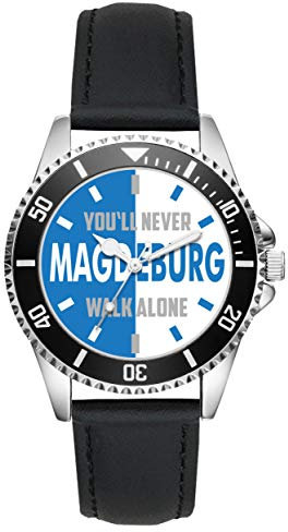 KIESENBERG Magdeburg Geschenk Artikel Idee Fan Uhr L-20351