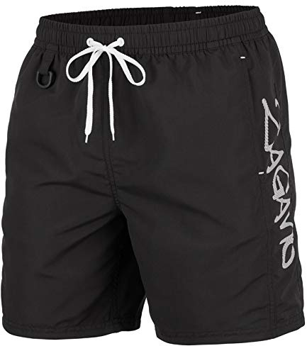 ZAGANO Costume da Bagno da Uomo, Prodotto nell'UE, Pantaloncini Sportivi da Nuoto, Resistenti e Cort, 5126, Nero, M