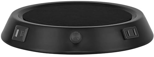 360 Lighting Modern Universal Charging Workstation Base for Table Lamp with USB Ports A+C and AC Power Outlet Full Range Dimmer Bronze for Living Room Bedroom House Bedside Nightstand Home Office