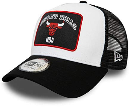 New Era Chicago Bulls NBA Cap Trucker Kappe Basketball Verstellbar Snapback Weiss - One-Size