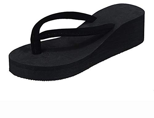 Flip Flops damer – tåseparator damer platå flip-flop halkfria tofflor med kilklack höga klackar strand sandal kilar tå stegpantolett slide tofflor badtofflor tofflor badsandaler
