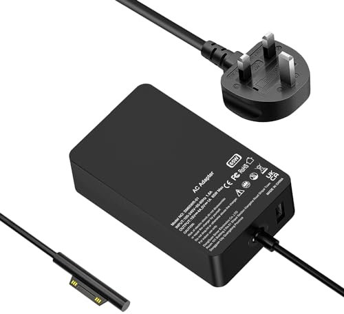 SLDYAPCX 65W laptop adapter Compatible With Microsoft Surface Pro 3/4/5/6/7/8/9/10/11/X Go 1/2/3 Laptop 3 2 1 Laptop/Tablet Charger