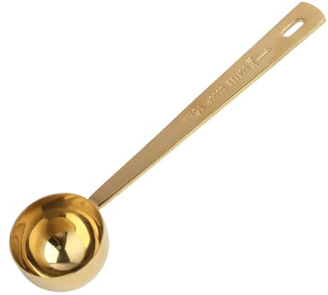 Ritual Scoop Gold Finished Stainless Steel Measuring Spoon，Precision Measuring Spoon for Collagen Supplements, Approximate Measure Coffee Scoop