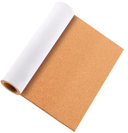 SENJEOK Självhäftande korkrulle 3 mm tjock, 40 x 100 cm korkbräda med stark självhäftande baksida för väggar, kontor hem, väggdekor, gör-det-själv-hantverksprojekt