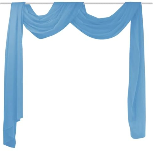 WEMYUFURN Cortina transversal de gasa fina transparente para decoración romántica de habitaciones, ideal como dosel de boda o lavaojos con efecto de luz, volumen extra recomendado