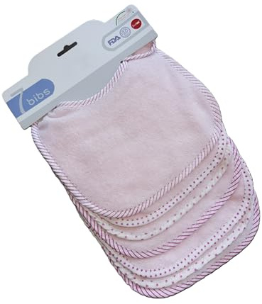SHINNINGSTARBABY Baby's 0-6 Months 7 Pics of Soft Double Layers Cotton Absorbent Bandana 7 Bibs Pack (pink)