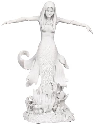 Design Toscano PD1758 Statua Sirena Regina degli Oceani, Oro, 10x18x24 cm
