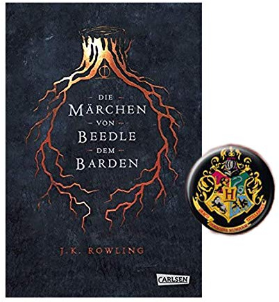 Hogwarts skolbok: Die Märchen von Beedle dem Barden (The Tales of Beedle the Bard) [Tysk språkprodukt] med 1 Harry Potter Hogwarts bricka