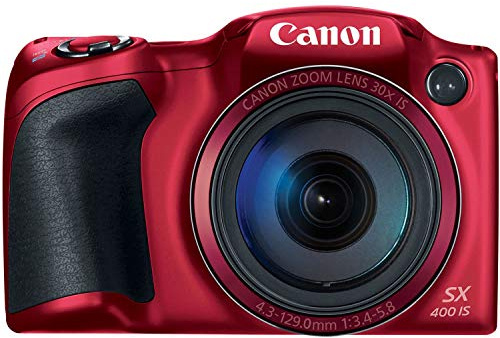 Canon PowerShot SX400 Digital Camera with 30x Optical Zoom Red (Renewed)