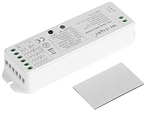 Aiggend LED-Controller LED-Streifen-Controller, 5-in-1-Smart-LED-Streifen-Controller von Milight LS2 for Monochrome/CCT/RGB/RGBW/RGB + CCT-Streifenlichter