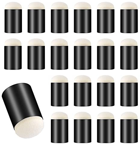 20 Stück Malerei Schwamm Finger, Schwarz Finger Schwamm Daubers Haltbarer Kunststoffgriff Handwerk Zeichnen Schwamm für Malen Kunst Tinte Handwerk Kreide Karten Herstellung (3,1 x 1,75 cm)