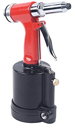 Pistolet à riveter pneumatique | Kit pince à riveter | Outil Rivet | (broches 3,2-6,4 mm) | Fort, auto-amorçant, léger | 1200 kgf | Idéal pour la décoration, l'automobile et plus encore