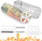 Grill Basket, IMAGE Round Hole Rolling Grilling Baskets for Outdoor Grill Portable Grill Nets Cylinder with Reinforced Locking Clasp, 2-Pack 12 in Stainless Steel Grill Mesh Barbecue Grill Accessories