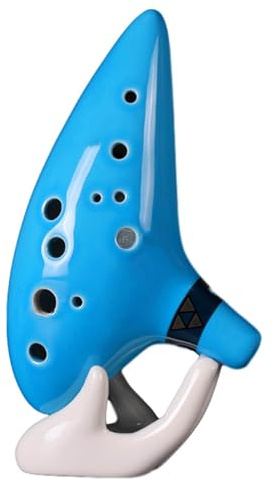 Zetong Legend of Zelda Okarina 12 fori Alt C con libro di testo e custodia protettiva, perfetta per principianti e esibizioni professionali (azzurro)