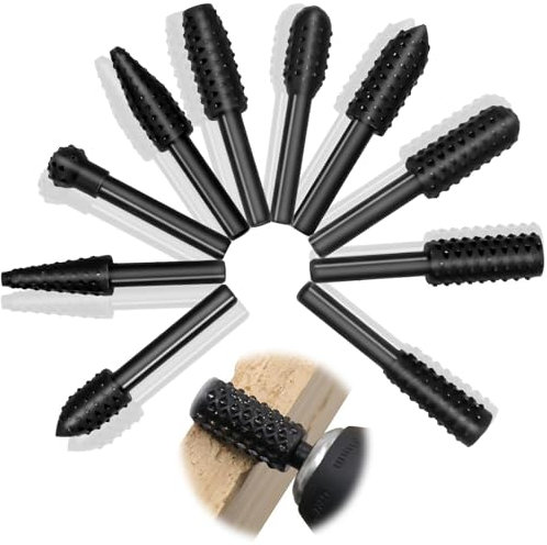 Pyroclasia 10 Fresa Legno per Trapano Raspe Per Legno Trapano Attrezzi per Legno per Smerigliatrice Angolare, Utensili per La Lavorazione Del Legno, per Trapano, Disco per 115/125mm