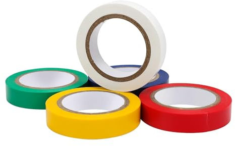 NCS35® Premium Electrical Insulation 3 Packs Pvc Tape, 15MMx13M, White Yellow Red Multi-Colour Perfect for Home DIY, Automotive, Electrical, Labeling, and Craft Projects Random Colours Thicker Tape