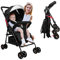Vinteky Buggy Zusammenklappbar Kinderwagen von Geburt bis 15kg, Liegeposition, Reisebuggy mit Liegefunktion，Sonnendach und großer Aufbewahrungskorb, geräumige Sitz (nur 3 kg)