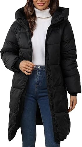 plus size winter coat women, women's jackets, puffer coat long women, womens coat, Winter Coats Mid-lenght Puffer Clothing Ladies Lightweight Jackets Plus Size Trench Coat Outwear Hiking Outfits Black