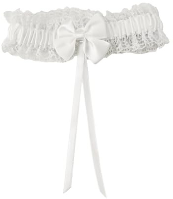 White Garter Belt Wedding Dresses,Womens White Garter Belt Bow Wedding Large Garters Bridal Accessorieswith Bow Tie Decoration,Bride To Be Garters Elastic for Women Girls Bridal Shower Parties