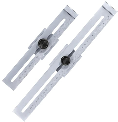 Calibro di Marcatura di Precisione, 0-200mm Righello per Marcatura del Legno, Strumento di Misurazione in Acciaio al Carbonio, Misuratore in Metallo per Falegname, Ingegneri, Fai da te
