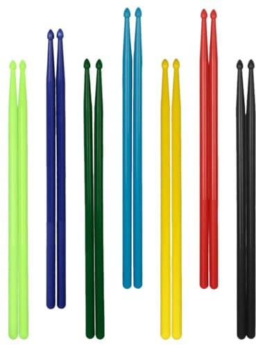 Ciieeo 7 Paar 5a Nylon Drumsticks für Schlagzeug mit Rutschfester Oberfläche Leichtes Design für Schule und Zuhause Geeignet für Schüler und Schlagzeuganfänger