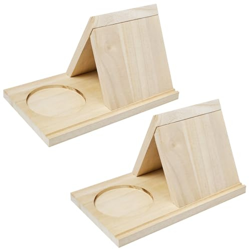 Neikafan 2 Piezas Soportes para Libros de Maciza Triangulares Multifuncionales con Apoyo para Páginas y Bebidas de Café para Reposar,Páginas,Regalos,Decoración Mesita de Noche,para Lectores,Escritores