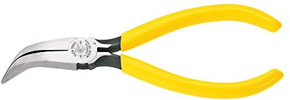 Klein Tools D302-6 Needle Nose Pliers, Long Nose Side Cutters, Alligator Pliers with Curved Handle, 6-1/2-Inch