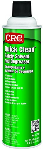 CRC Quick Clean Safety Solvent and Degreaser 03180 – [Pack of 12] 19 WT OZ, Clear, Aerosol Cleaner | Industrial Cleaners and Degreasers