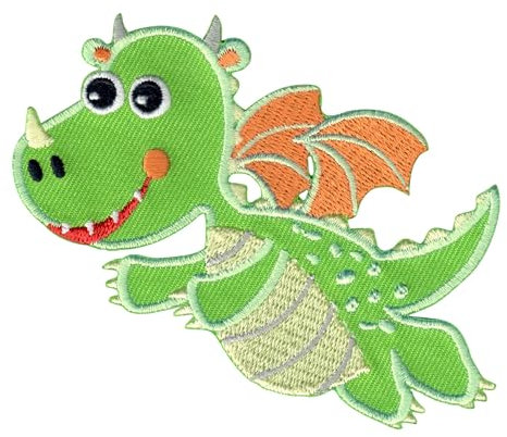 PatchMommy Drache Patch Aufnäher Applikation zum Aufbügeln Bügelbild - für Kleidung Jeans Jacken Kinder Baby