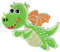 PatchMommy Drache Patch Aufnäher Applikation zum Aufbügeln Bügelbild - für Kleidung Jeans Jacken Kinder Baby