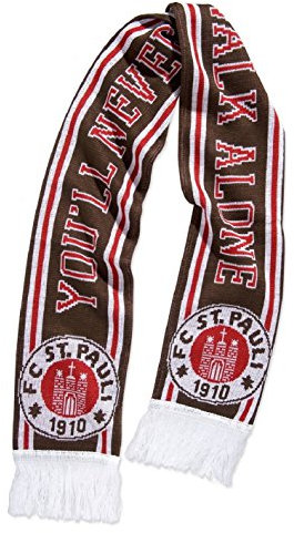 FC St. Pauli You´ll Never Walk Alone YNWA Schal Fanschal Scarf (braun, one Size)