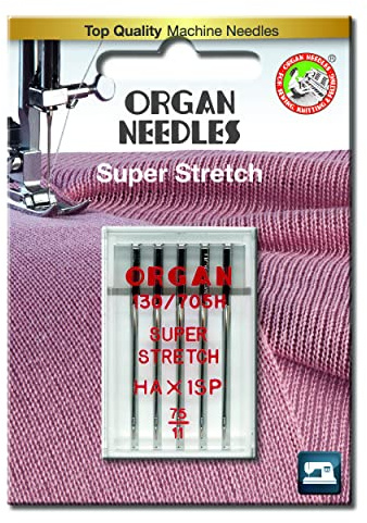 Organ Overlocker/Serger/Sewing Machines Needles HAx1SP Super Stretch (75/11)