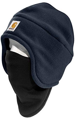 Carhartt Men's Fleece 2-in-1 Hat, Navy, One Size