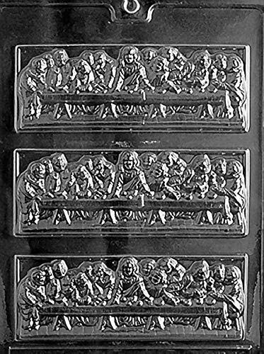 Grandmama's Goodies R022 Last Supper Bar Chocolate Candy Soap Mold with Exclusive Molding Instructions … (Pack of 3)