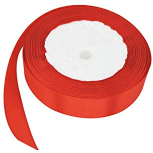 Andiker Satin Ruban Cadeau, Ruban de Noël doux de Rubans, double face pour cadeaux, décoration de mariage et de fête d'anniversaire (22mx20mm, rouge)