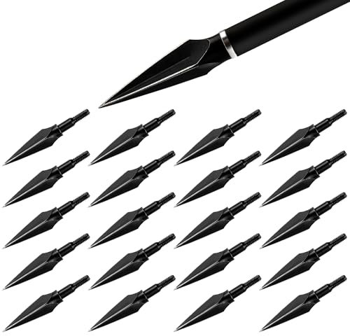 REAWOW Traditionelle Außen Jagd Pfeilspitze 20 ers 125 Grain Carbonpfeile Pfeilspitzen Jagdspitzen Standard Inschraubpfeilspitzen Geeignet Für Recurve Bow Compound Bow Armbrust Kohlenstoffstahl