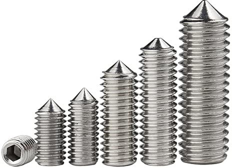 10 pz/lotto Esagonale esagono incassato vite cono point grani vite M2 M2.5 M3 M4 M5 M6 M8 M10 M12 Acciaio Inossidabile 304 DIN914-M8, 16mm x 10 pz