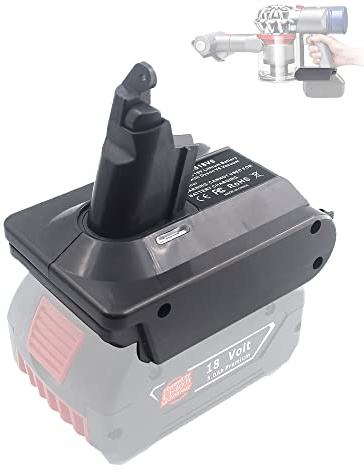 BTRUI für Dyson V6 Akku Adapter für Bosch 18V Lithium Akku, für Dyson V6 AbsoluteMotohead DC58 DC59 DC61 DC62 SV06 Handstaubsauger Konverter (BOS18V6 Adapter)