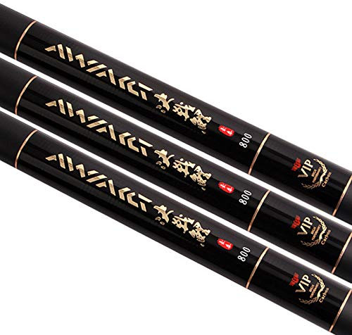 AYKANING Fishing Stipprute, Teleskop Angelrute 13m Kohlefaser Angelrute Ersatzteile 4 Teile (13m and Tips Gifts)