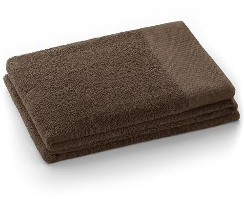 AmeliaHome Handtuch Braun 50x100 cm 100% Baumwolle Qualität Saugfähig Schoko Amari