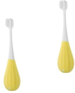 Ipetboom 2St Kinderzahnbürste zahnbürste toothbrush babyzahnbürsten elektrische zahnbürste Mini Zahnbürste für Zahnbürstenhüllen für Kleinkinder Pinsel pbt Yellow