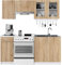 AKORD | Küchenmöbel-Set Lima | Küchen | Kitchen | Für eine kleine Küche | Für EIN Zimmer mit Küchenzeile | Langlebig | Für modernes und traditionelles Design | Weiß | Sonoma-Eiche