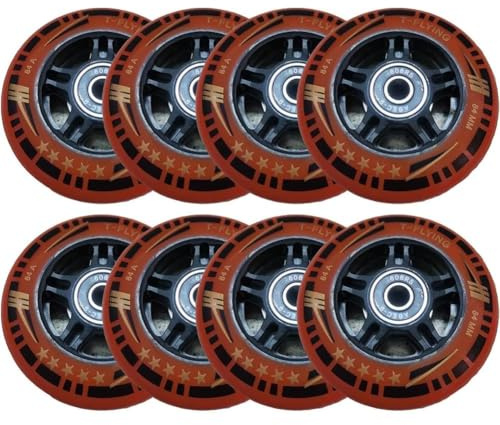 WSDAV 84MM Inline Skate Wheels with Bearings (8-Pack) - 84A Durable Indoor/Outdoor Replacement Wheels for Wheelchairs