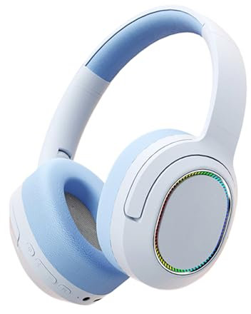 Casque Audio sans Fil,Casque sans Fil Bureau | Casque Over-Ear Ergonomique Léger et Pliable pour Plage, Sport et Jeux