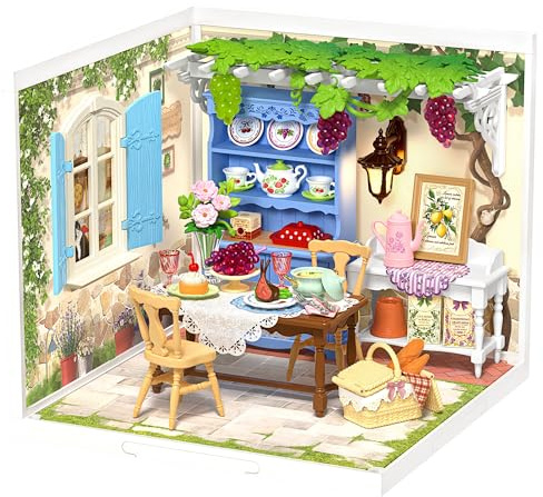 Rolife Super Creator Modellismo Casa in Miniatura da Costruire Kit Fai da te Per Adulti Kit di Costruzione di Mini Casa Scatola Espositiva Impilabile Senza Colla (Midsummer Dream Yard)
