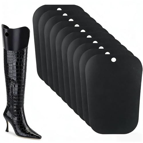 Heanvmyss 10-Piece Set of Black Boot Shapers, Boot Shaper Inserts,Boots Tall Supports– Reusable Inserts to Maintain Shape, Boot Trees for Knee-High Boots,Preventing Creasing Bending
