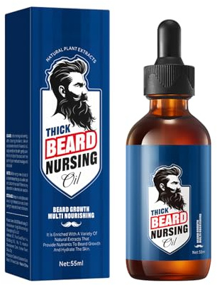 Huile SoinBarbe, Conditionneur Barbe Naturel 55ml, BarbeHuile Adoucissement Adoucit, Renforce et Hydrate les Poils Secs, Pour une BarbeFacile à Coiffer au Quotidien, Huile soin Spécifique homme
