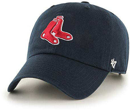 '47 Brand RGW02GWS Clean Up Strapback Boston RED SOX Blau