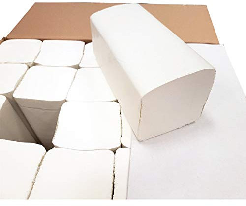 PREMIUM Papierhandtücher – 4000 Blatt, 2-lagig, hochweiß, 100% Zellstoff, saugstark, fusselfrei, umweltschonend, passend für Papierhandtuchspender